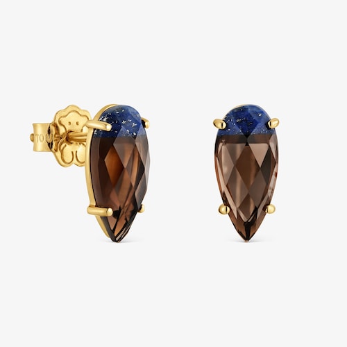 Pendientes de oro amarillo 9 kt y gemas TOUS Beetle LGD