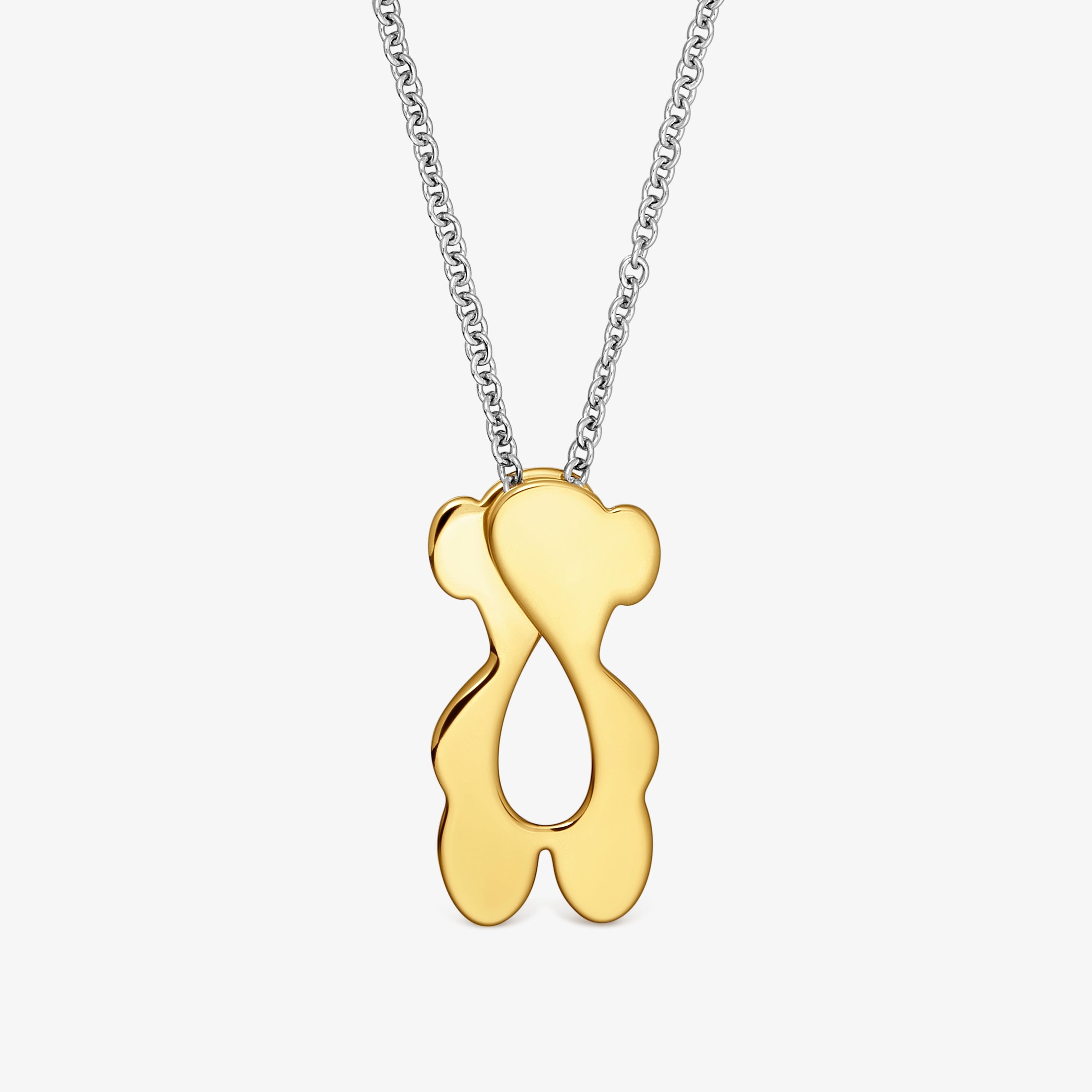 Two-tone steel bear Necklace TOUS Strain