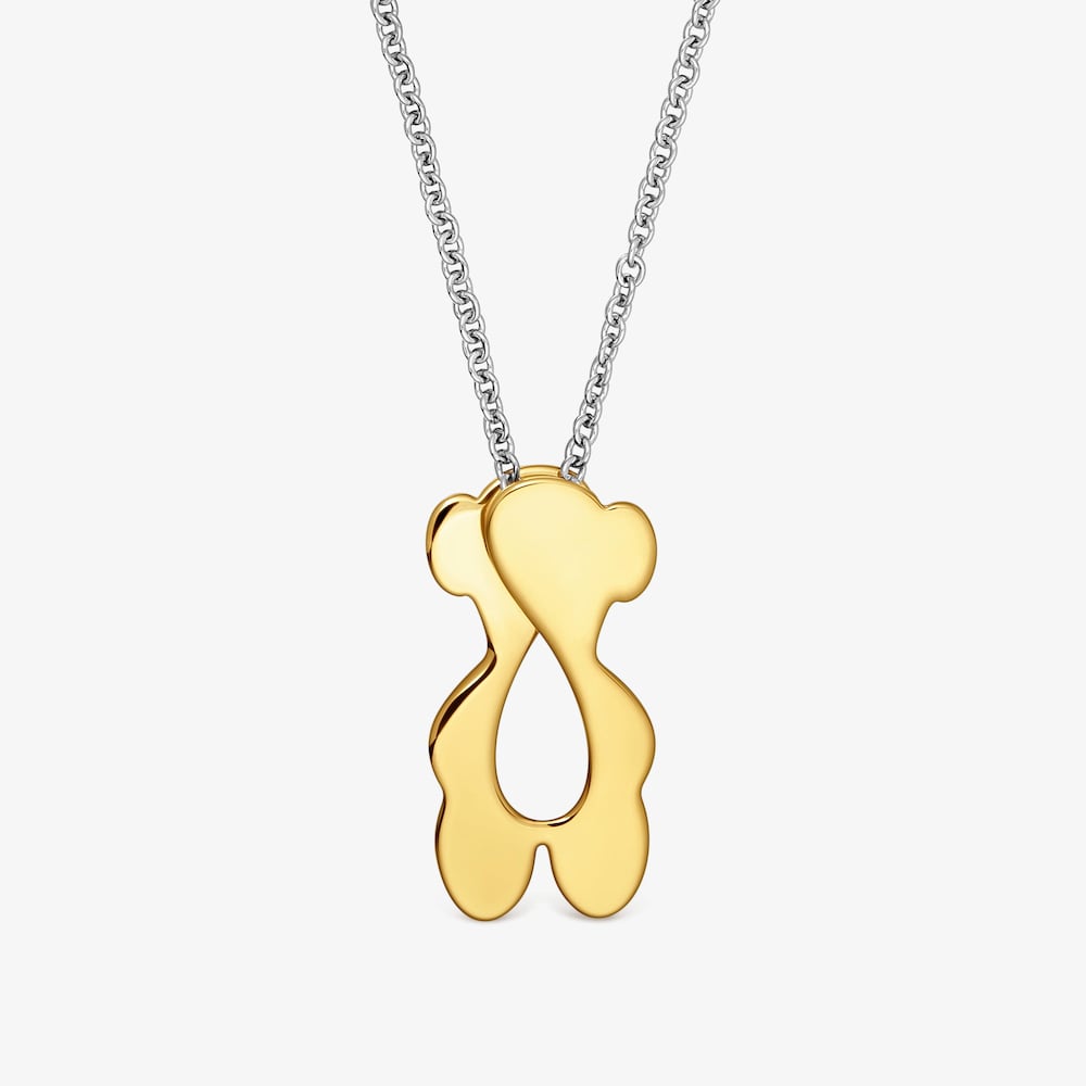 Collar oso de acero bicolor TOUS Strain