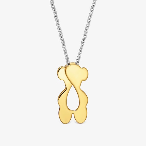Collar oso de acero bicolor TOUS Strain