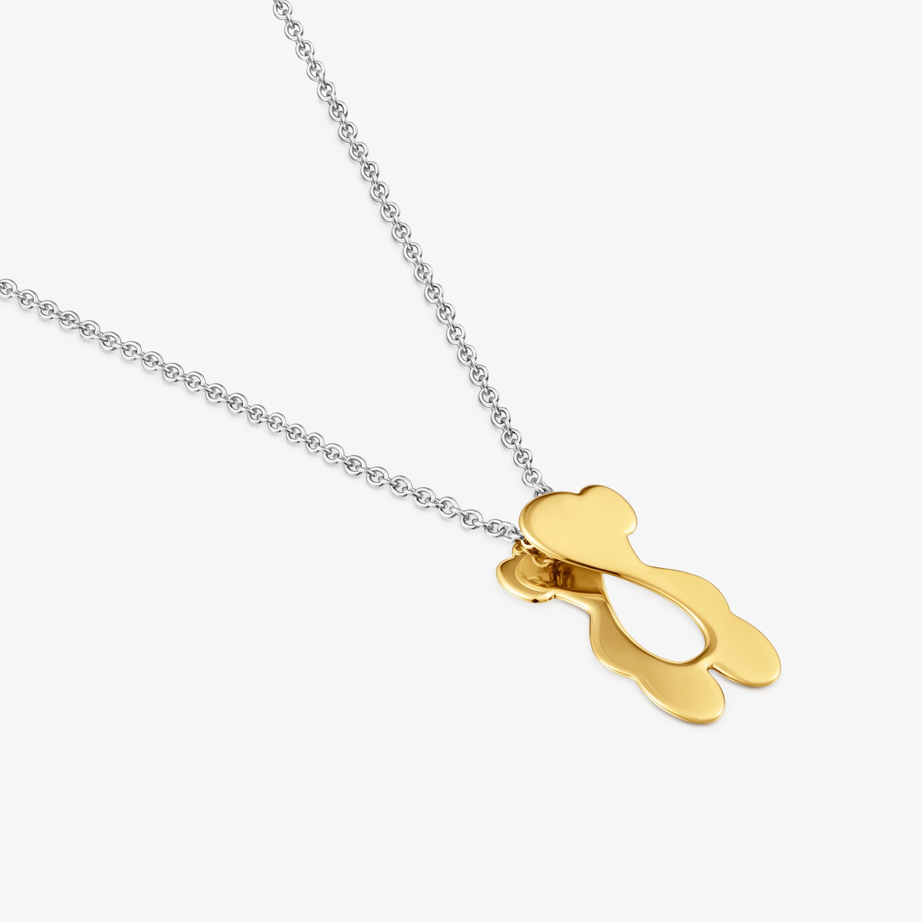 Two-tone steel bear Necklace TOUS Strain