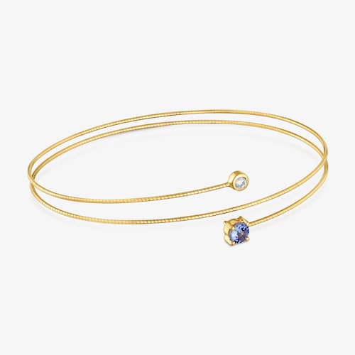 9kt gold, titanium, diamond and tanzanite Bangle TOUS Bucle