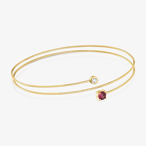 9kt gold, titanium, diamond and rhodolite Bangle TOUS Bucle