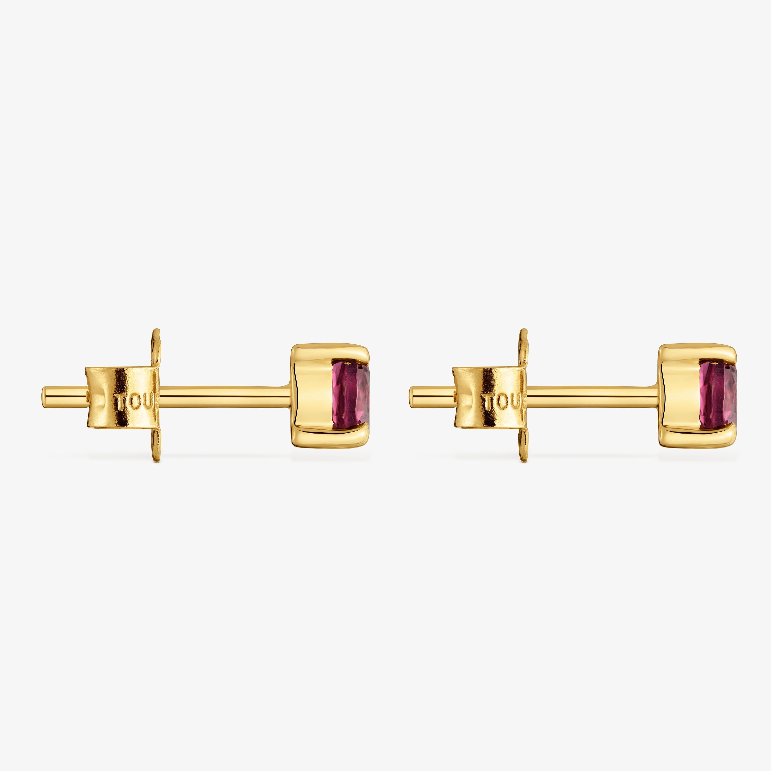 9kt gold and rhodolite Earrings TOUS Bucle