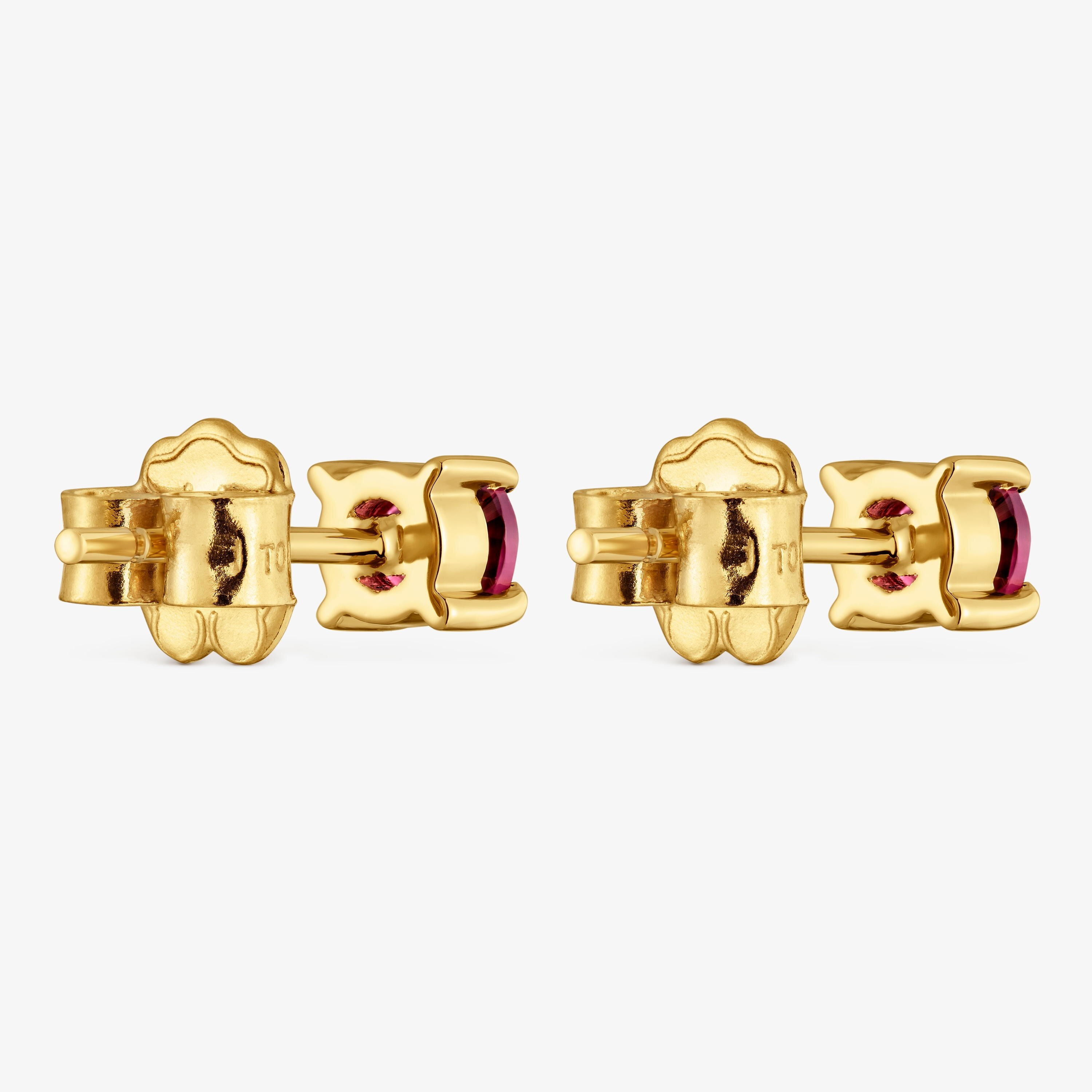 9kt gold and rhodolite Earrings TOUS Bucle