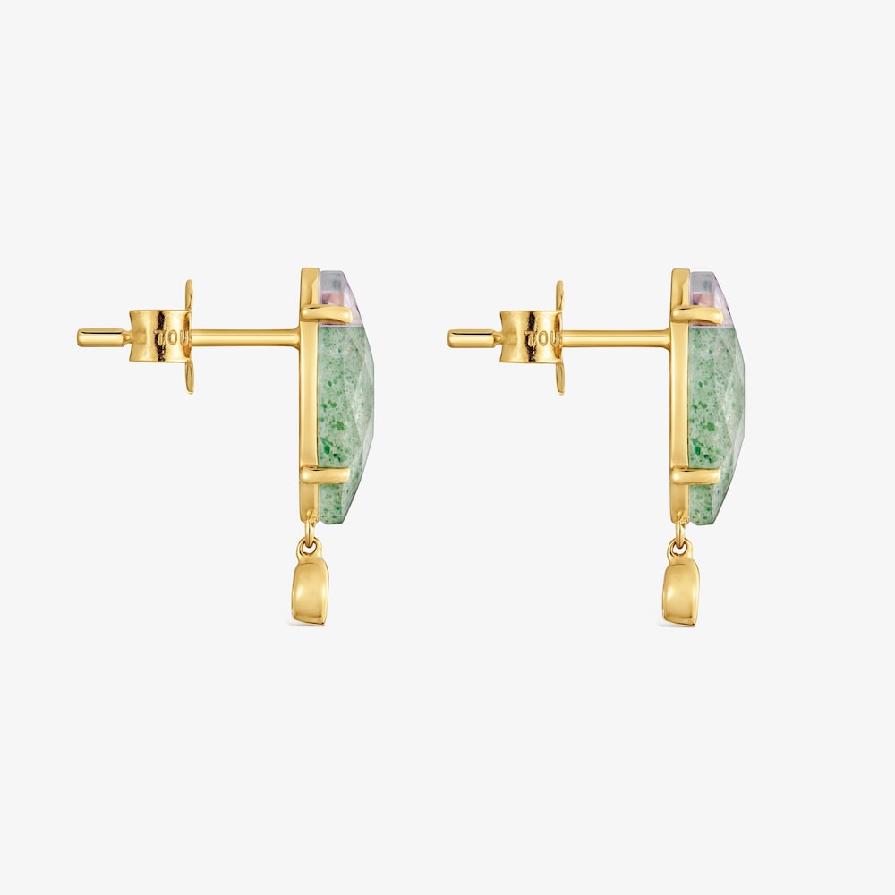 Pendientes de oro amarillo 9 kt, diamantes creados en laboratorio y gemas TOUS Beetle LGD