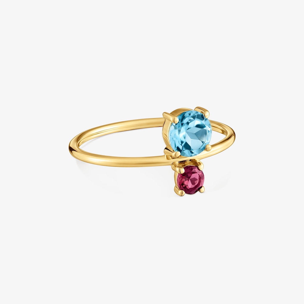 18kt gold, rhodolite and topaz Ring TOUS Ivette
