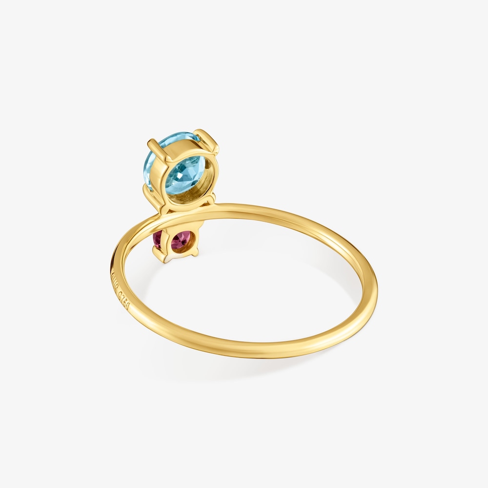 18kt gold, rhodolite and topaz Ring TOUS Ivette