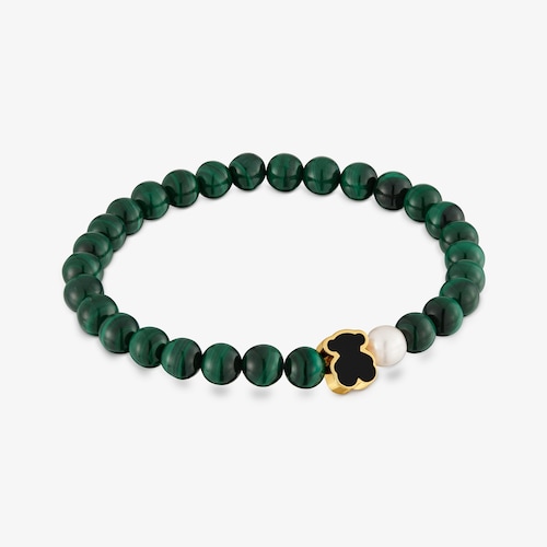 Pulsera elastica oso con malaquitas TOUS Eureka