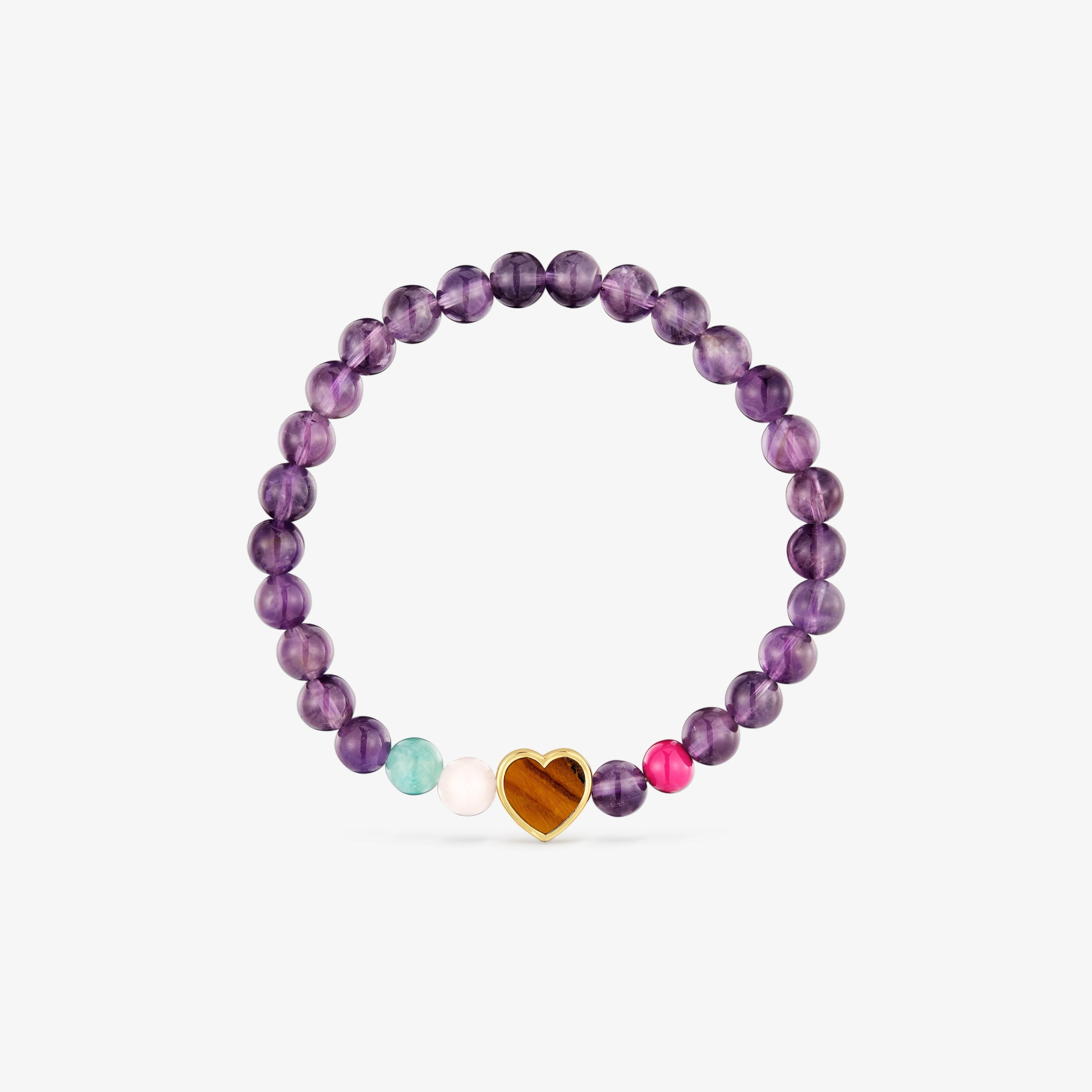 Elastic heart bracelet with gemstones TOUS Eureka