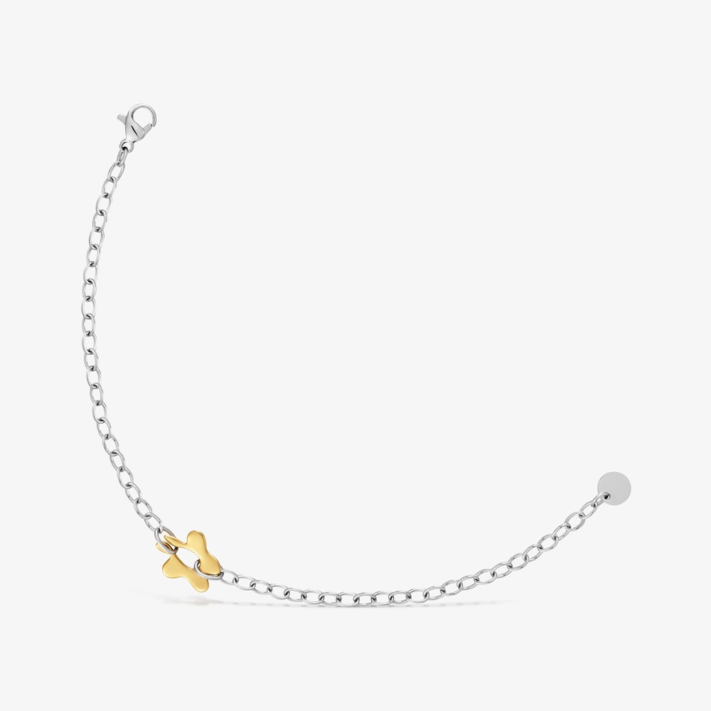 Pulsera flor en acero bicolor TOUS Strain