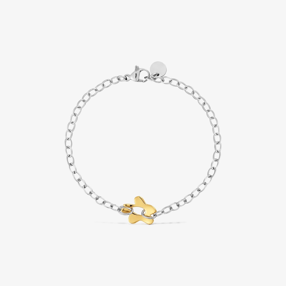 Pulsera flor en acero bicolor TOUS Strain