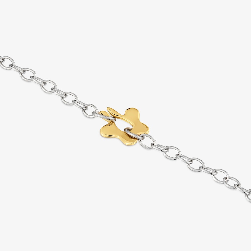Pulsera flor en acero bicolor TOUS Strain