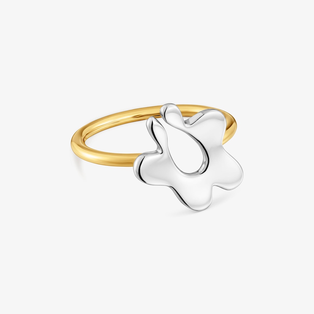 Anillo flor en acero bicolor TOUS Strain