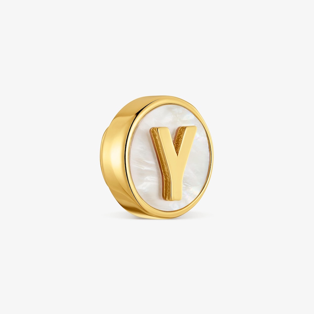 Charm lettera Y in argento placcato oro e madreperla TOUS Universe