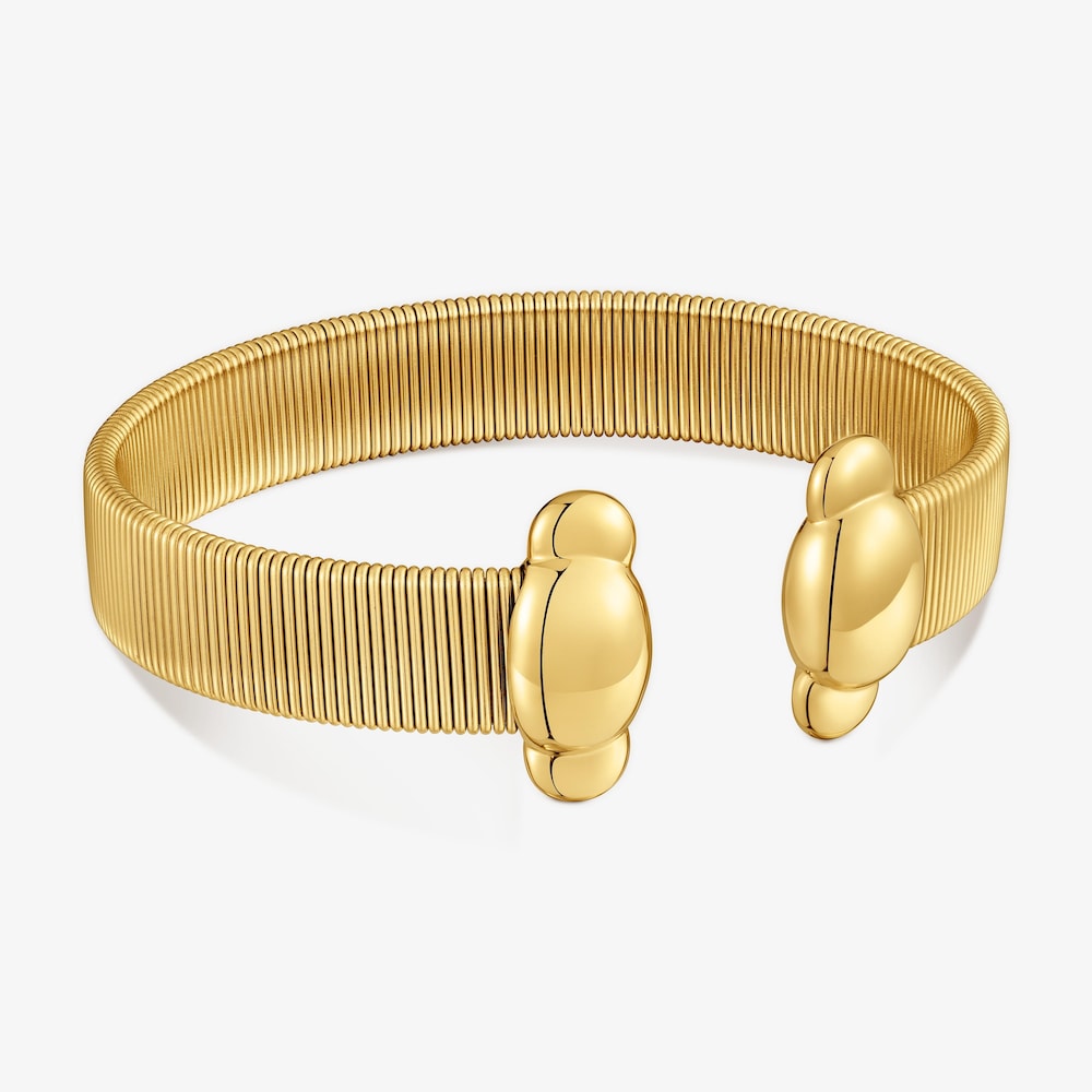 Pulsera esclava L de acero dorado Head to TOUS