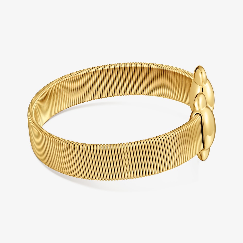 Pulsera esclava L de acero dorado Head to TOUS