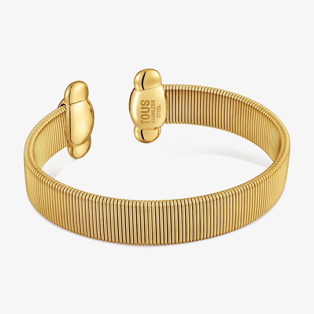 Pulsera esclava L de acero dorado Head to TOUS