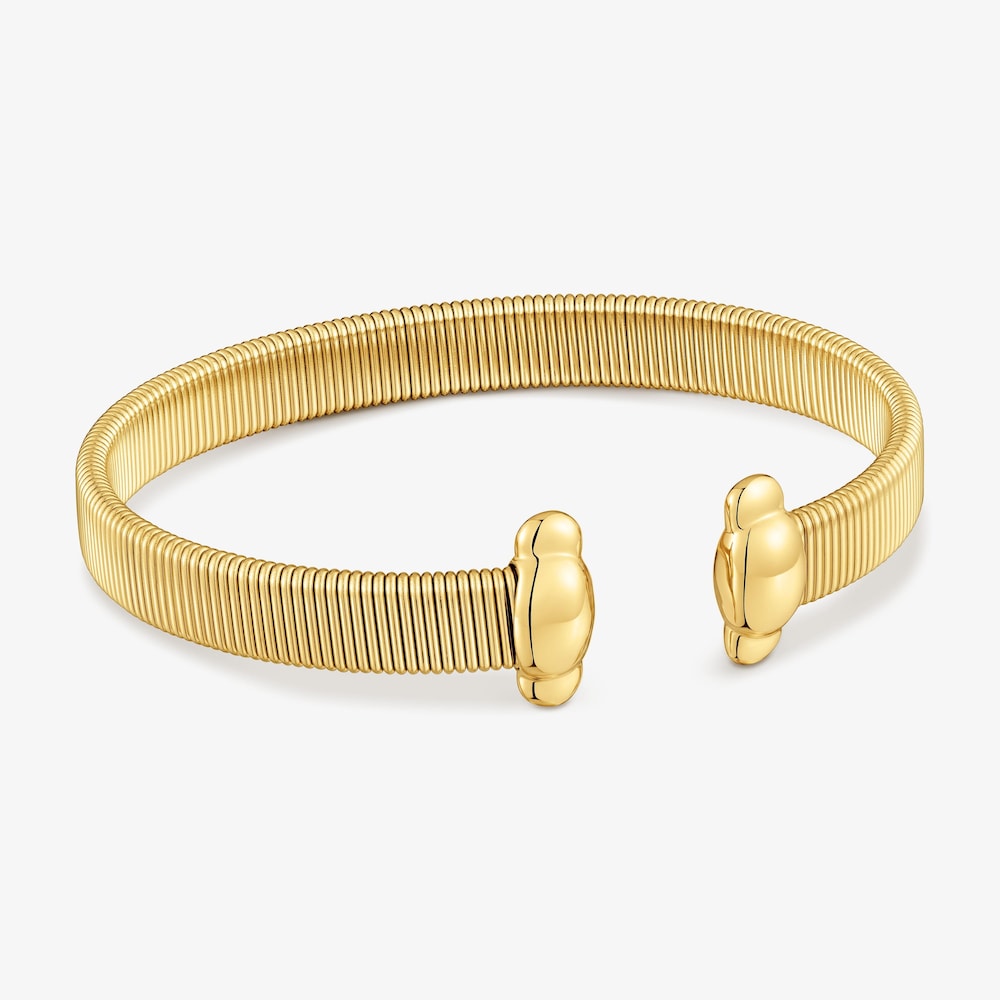 Pulsera esclava de acero dorado Head to TOUS