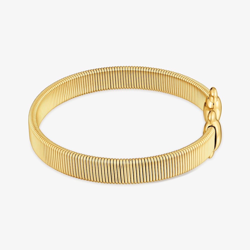 Pulsera esclava de acero dorado Head to TOUS