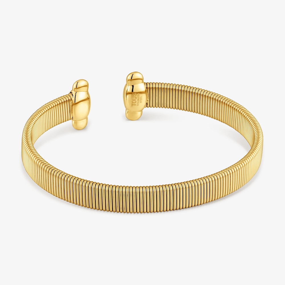 Pulsera esclava de acero dorado Head to TOUS