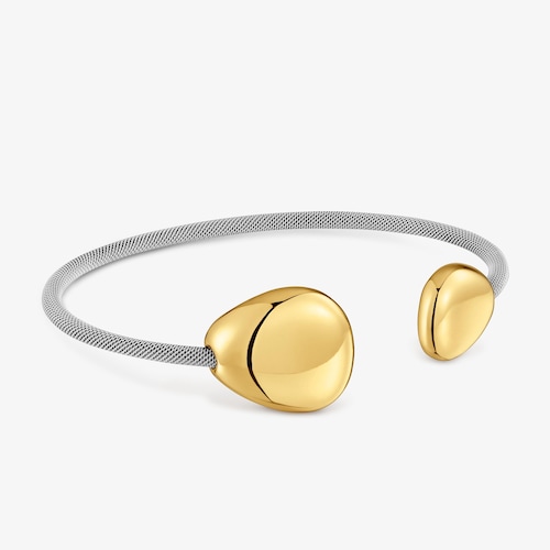 Pulsera esclava de acero y oro 9 kt TOUS Cool Stones