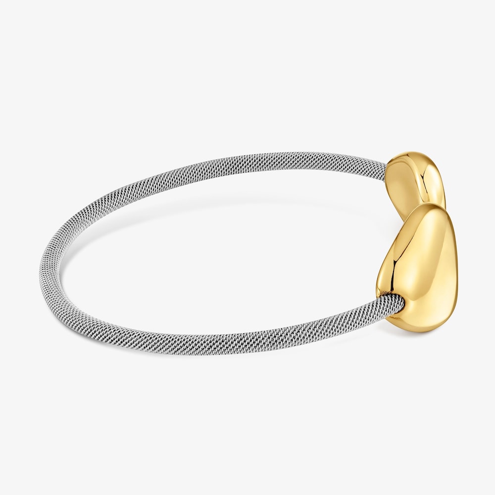 Pulsera esclava de acero y oro 9 kt TOUS Cool Stones