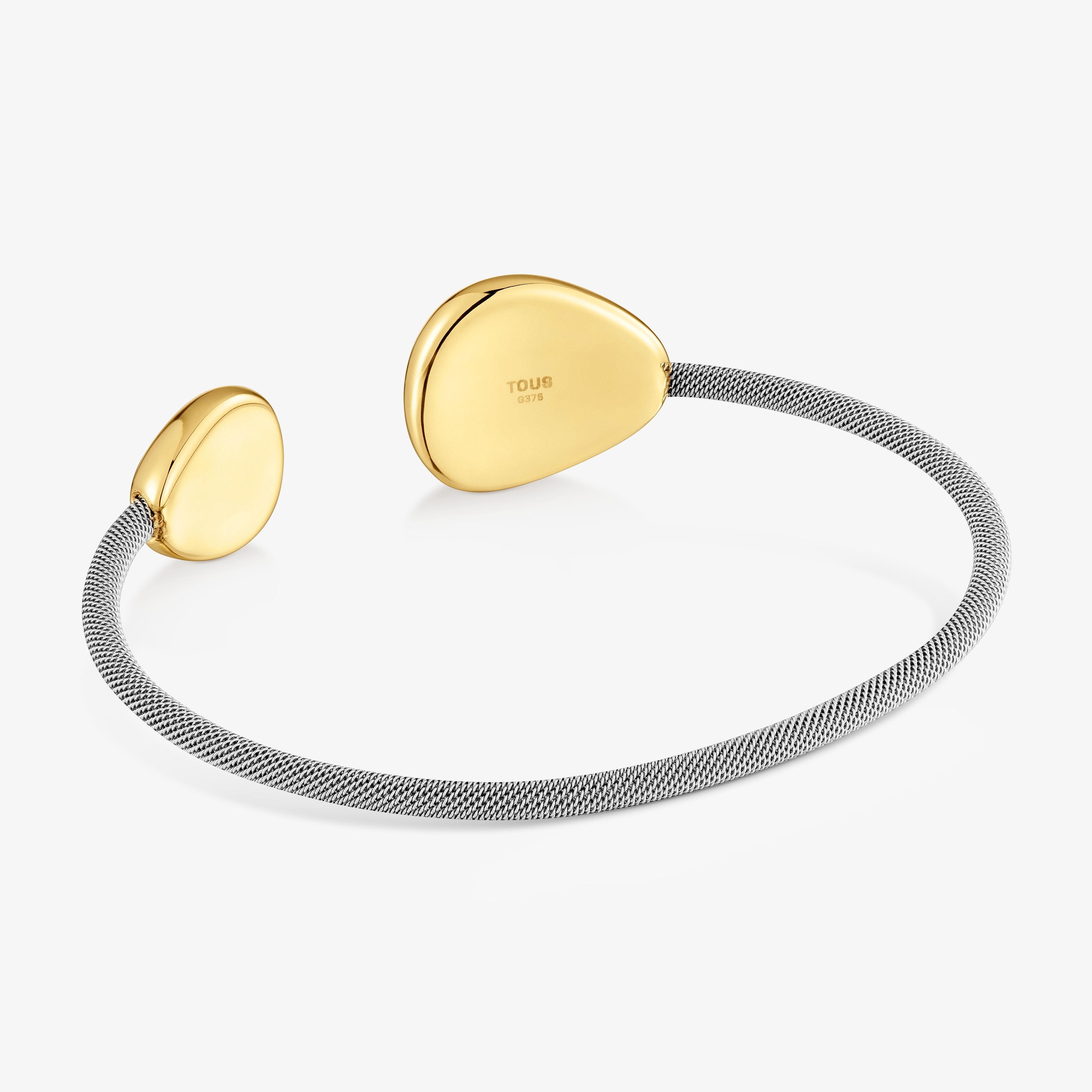 Steel and 9kt gold Bangle TOUS Cool Stones