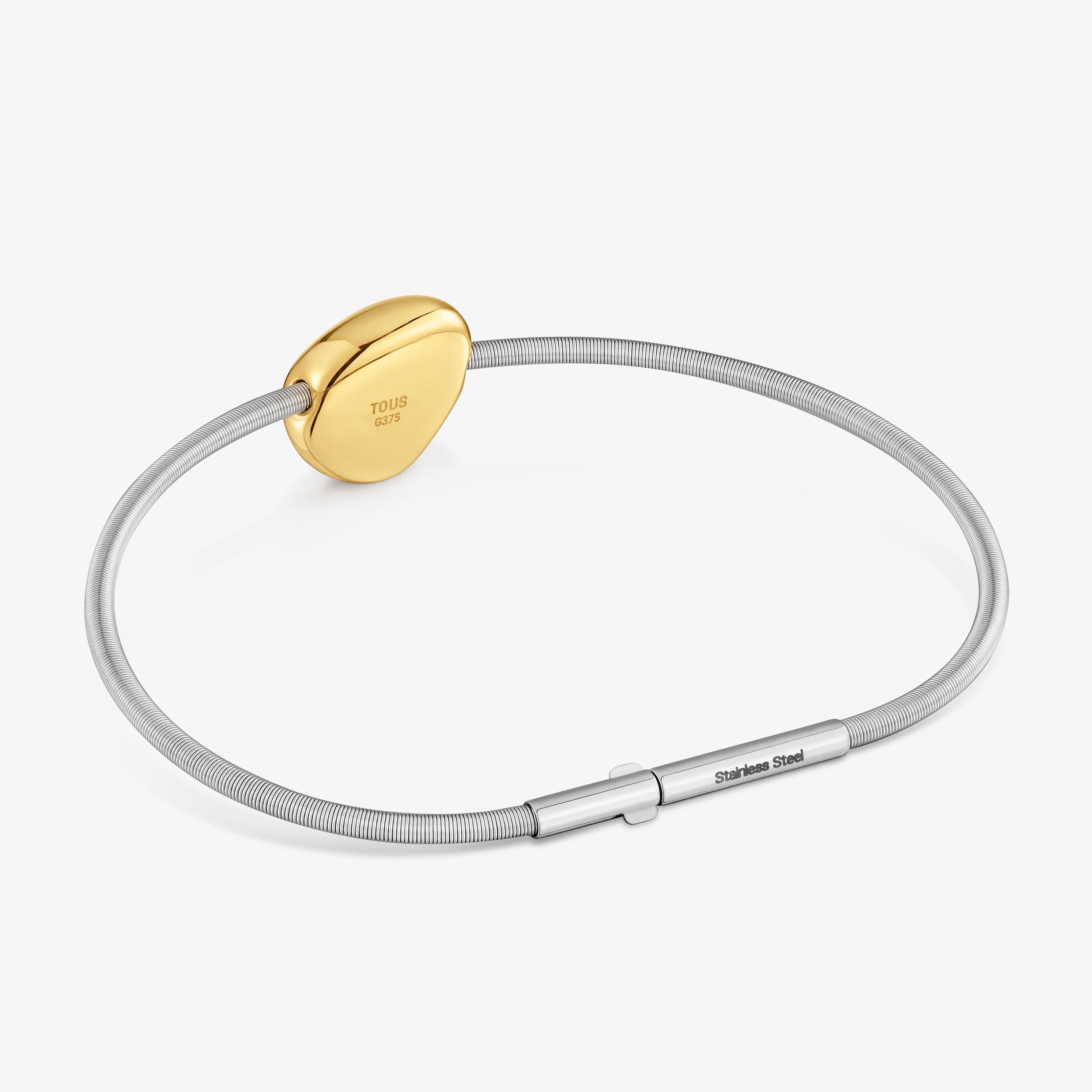 Steel and 9kt gold Bracelet TOUS Cool Stones