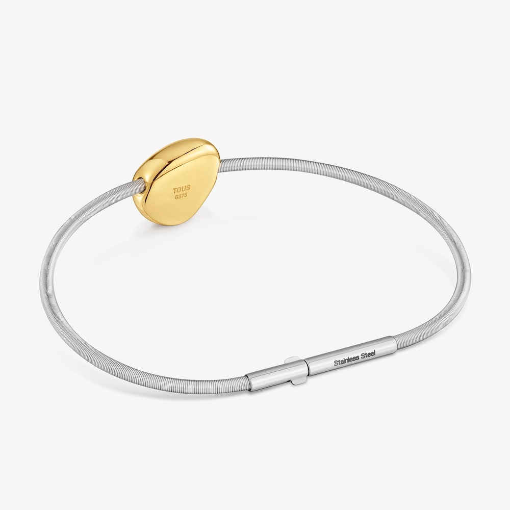 Pulsera de acero y oro 9 kt TOUS Cool Stones