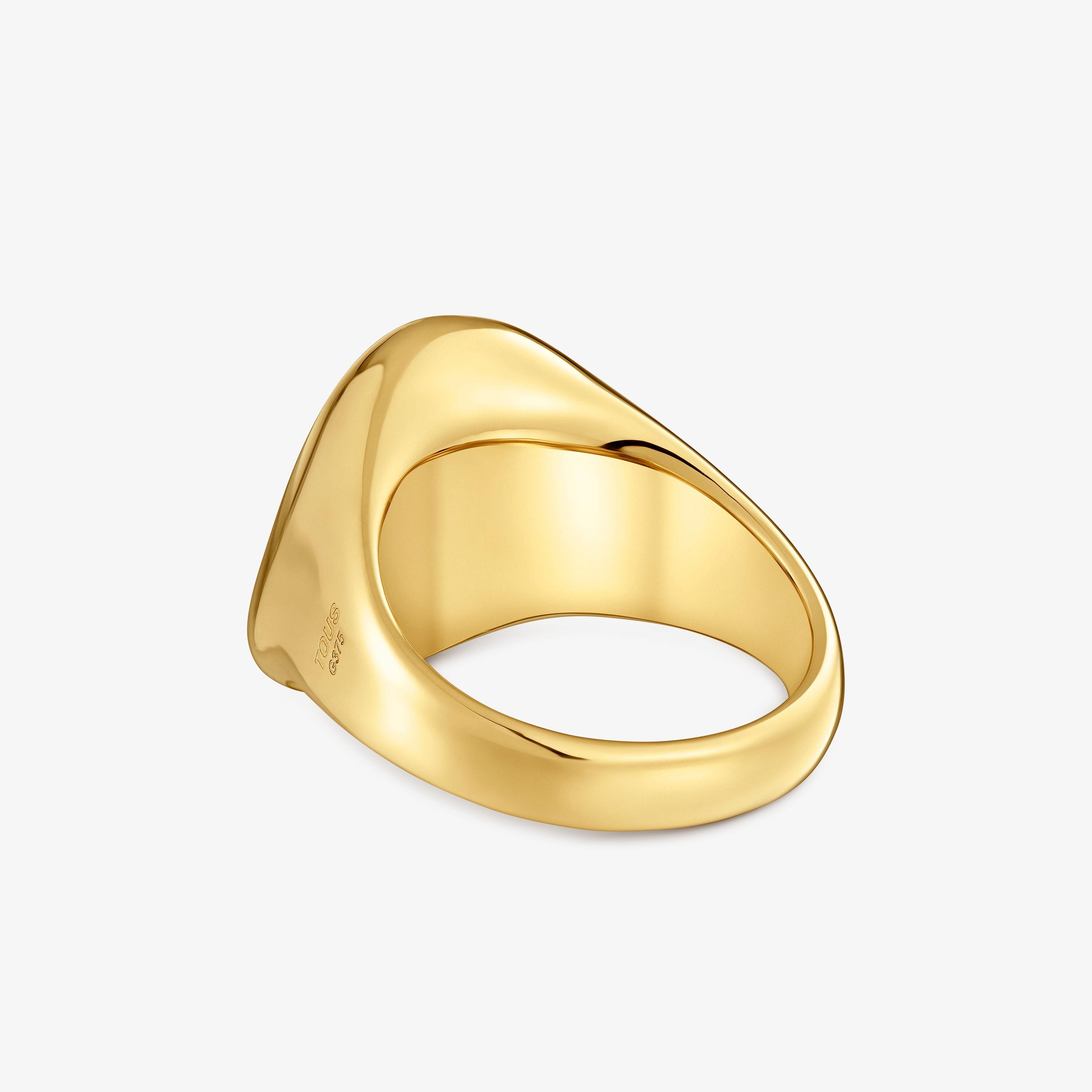9kt gold Signet ring TOUS Cool Stones