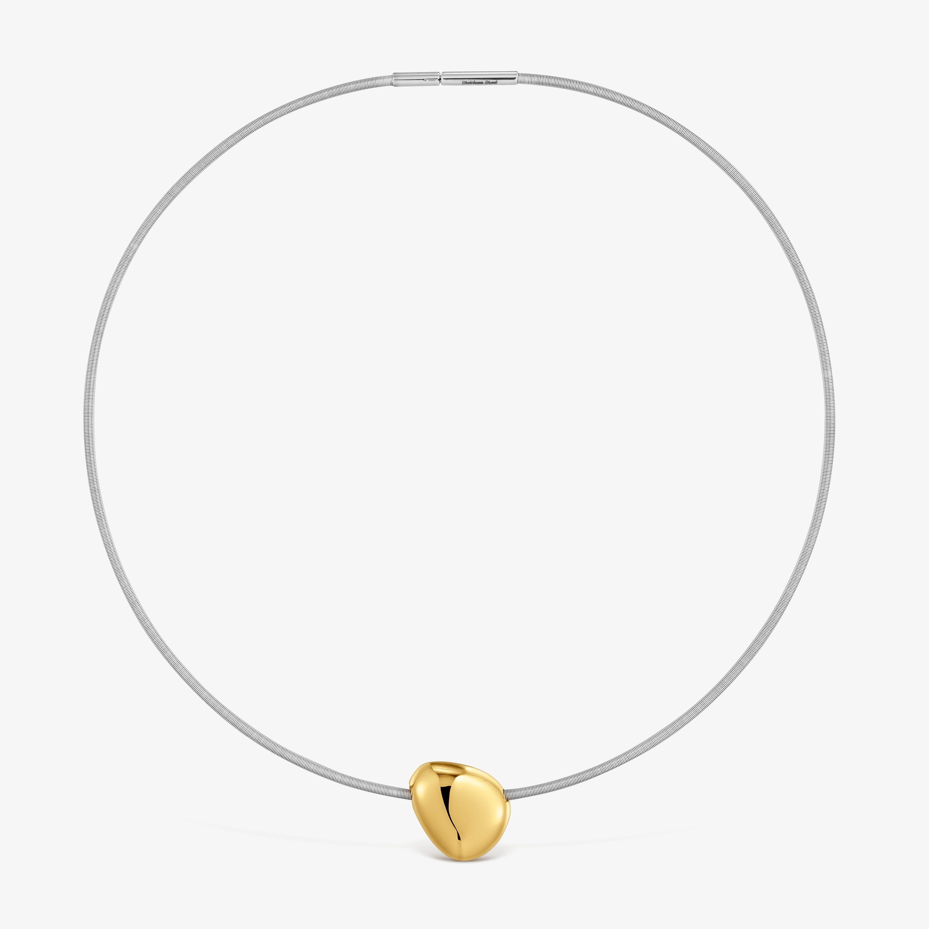 Steel and 9kt gold Necklace TOUS Cool Stones