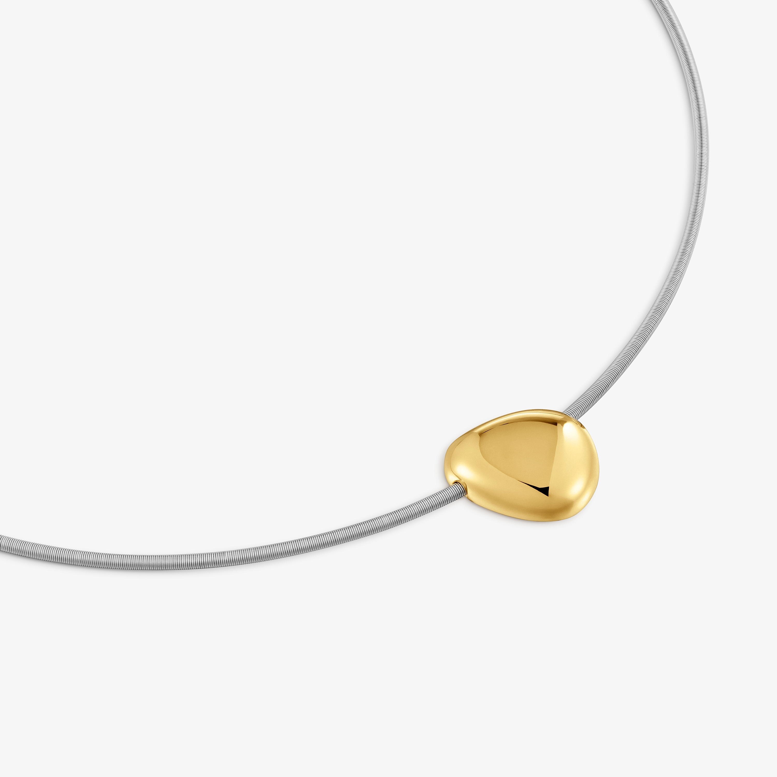Steel and 9kt gold Necklace TOUS Cool Stones