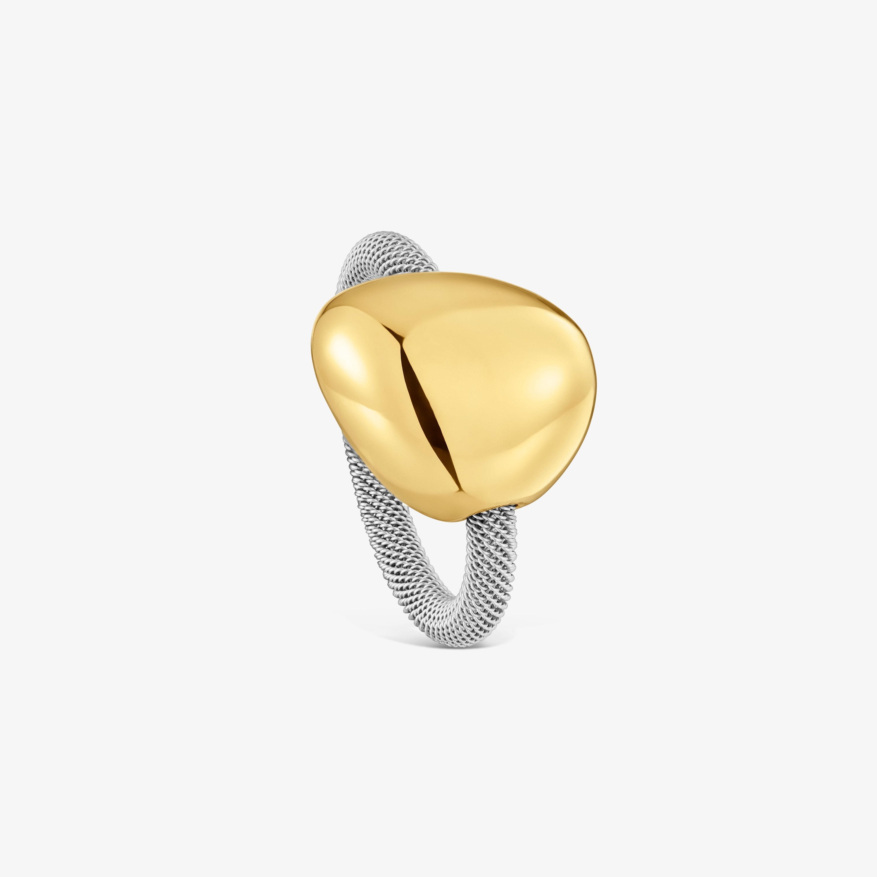 Steel and 9kt gold Ring TOUS Cool Stones