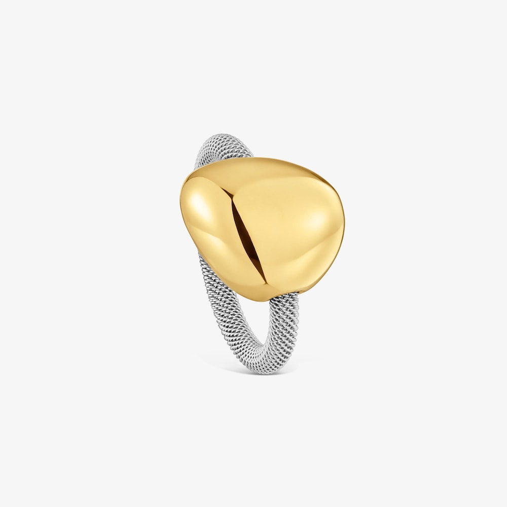Anillo de acero y oro 9 kt TOUS Cool Stones