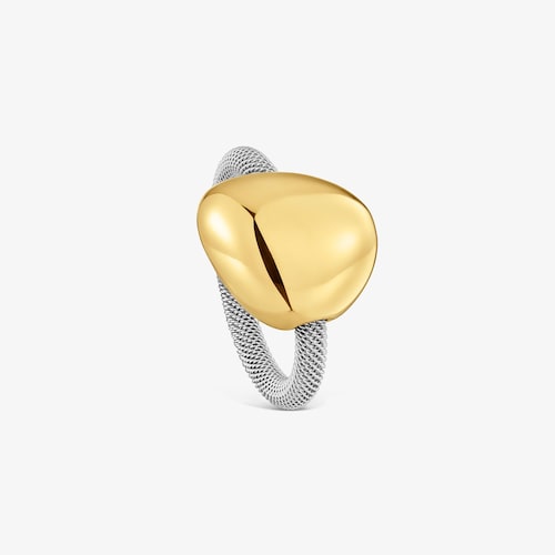 Anillo de acero y oro 9 kt TOUS Cool Stones
