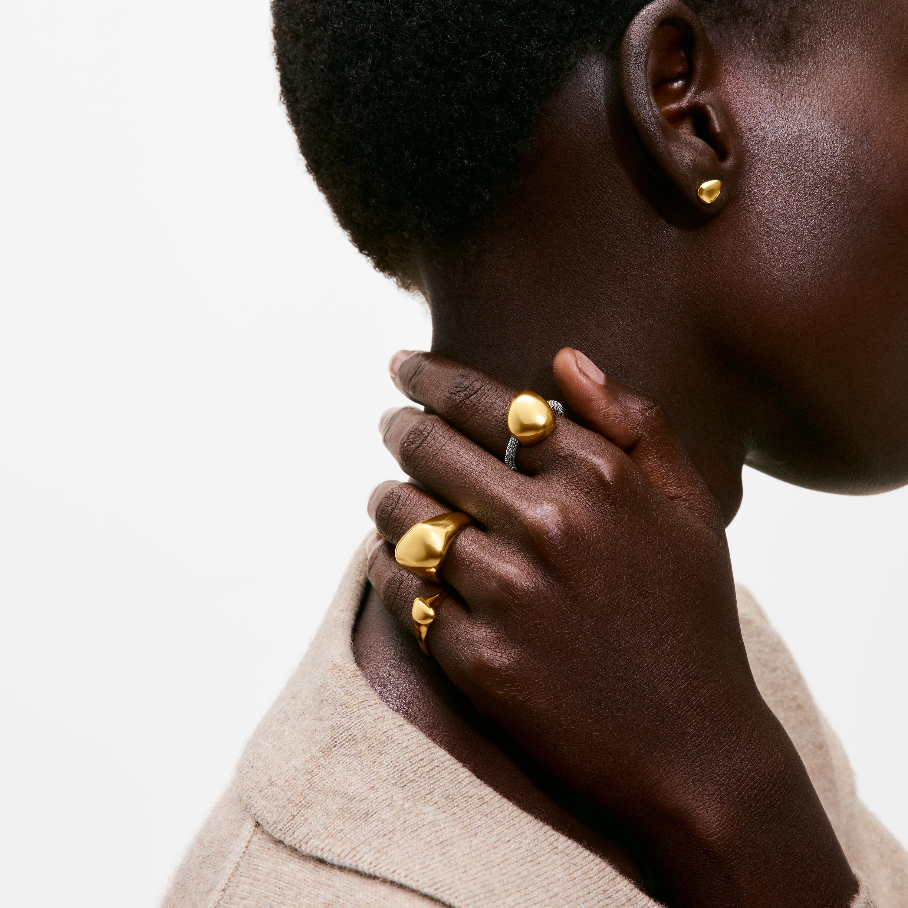 Steel and 9kt gold Ring TOUS Cool Stones