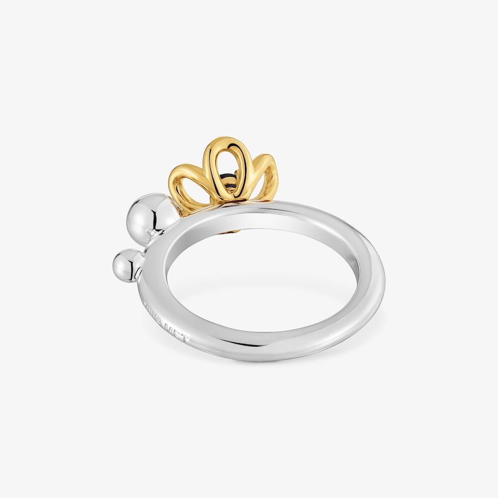 Two-tone Ring with onyx TOUS Maggie Blooming