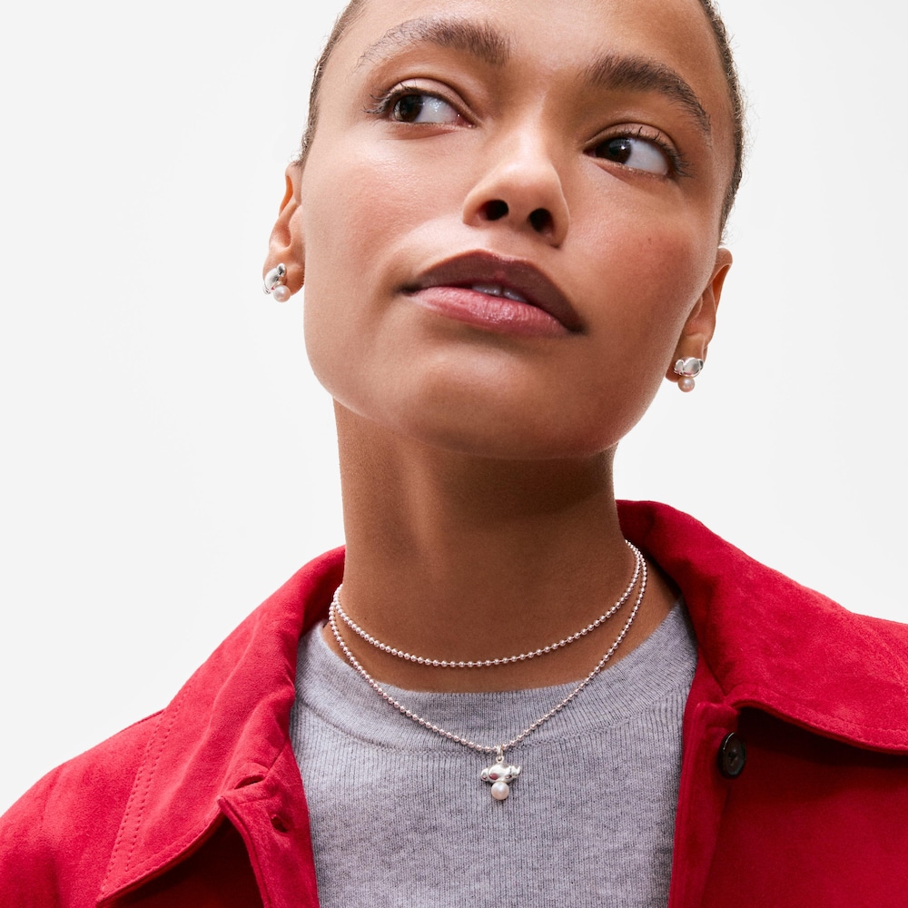 Pendentif argent et perle de culture Head to TOUS 