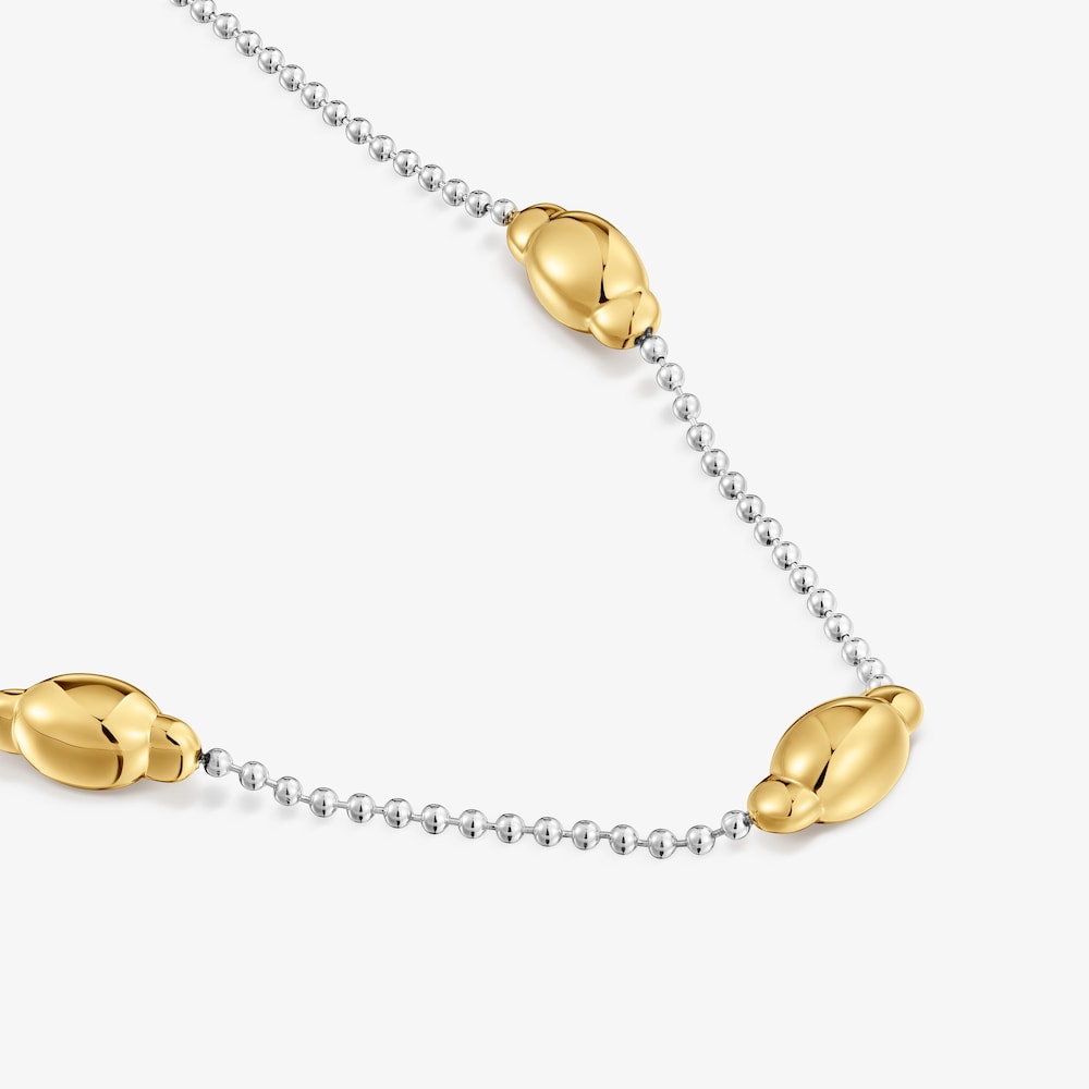 Collar de plata bicolor Head to TOUS 