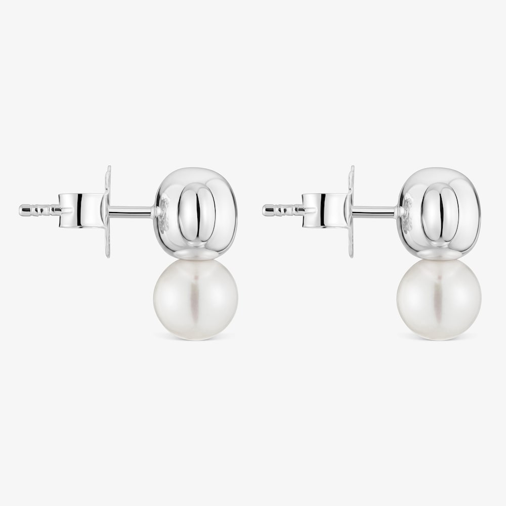 Pendientes de plata y perlas cultivadas Head to TOUS 