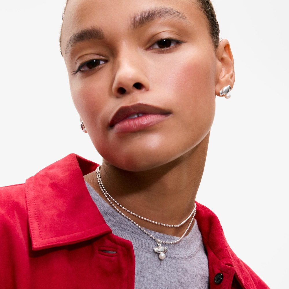 Arracades de plata i perles cultivades Head to TOUS 