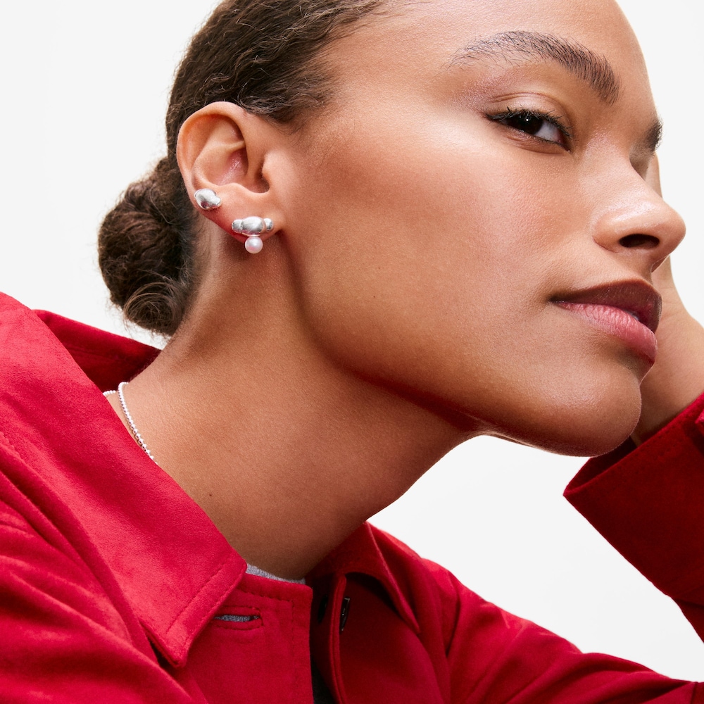 Arracades de plata i perles cultivades Head to TOUS 
