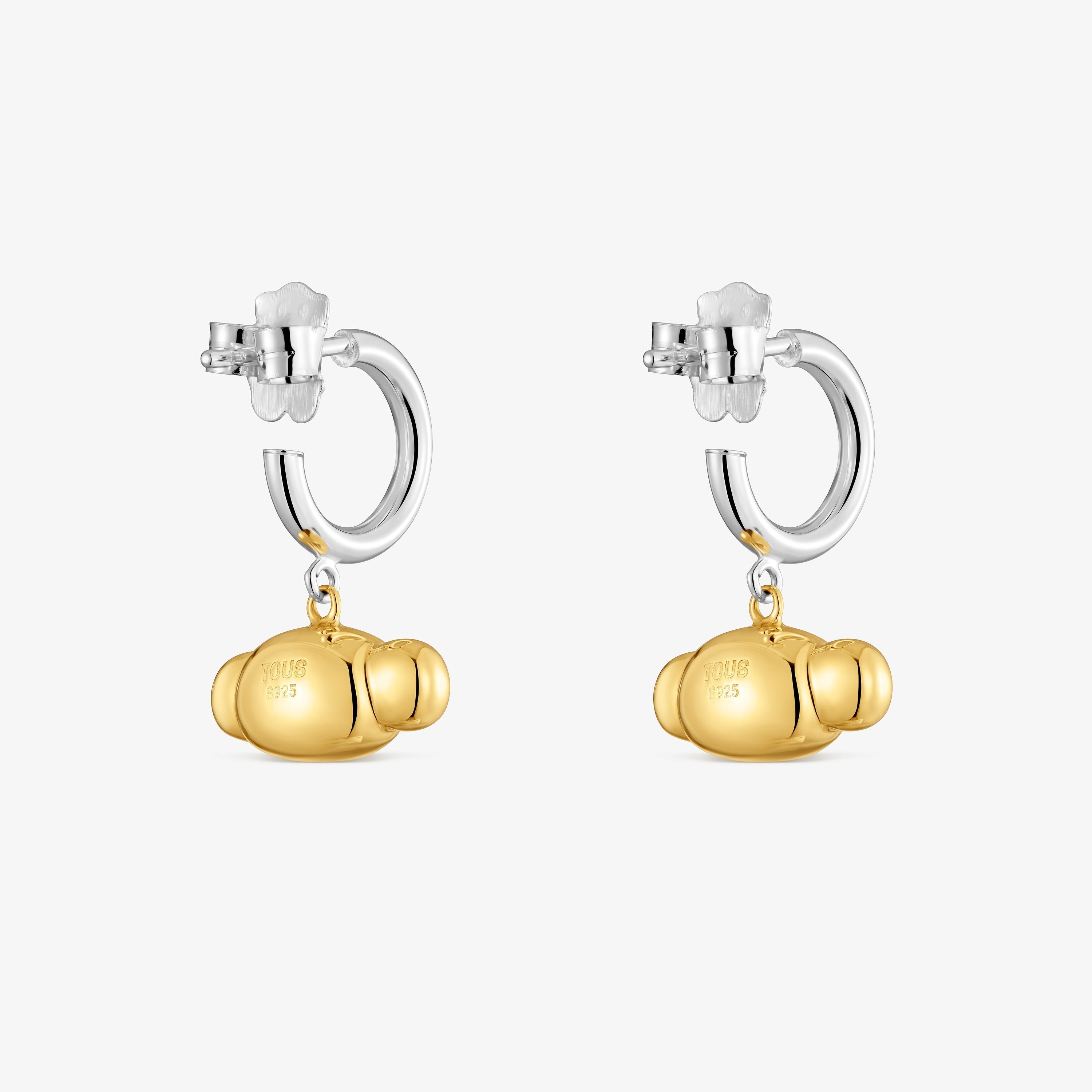 Two-tone Hoop earrings Head to TOUS 