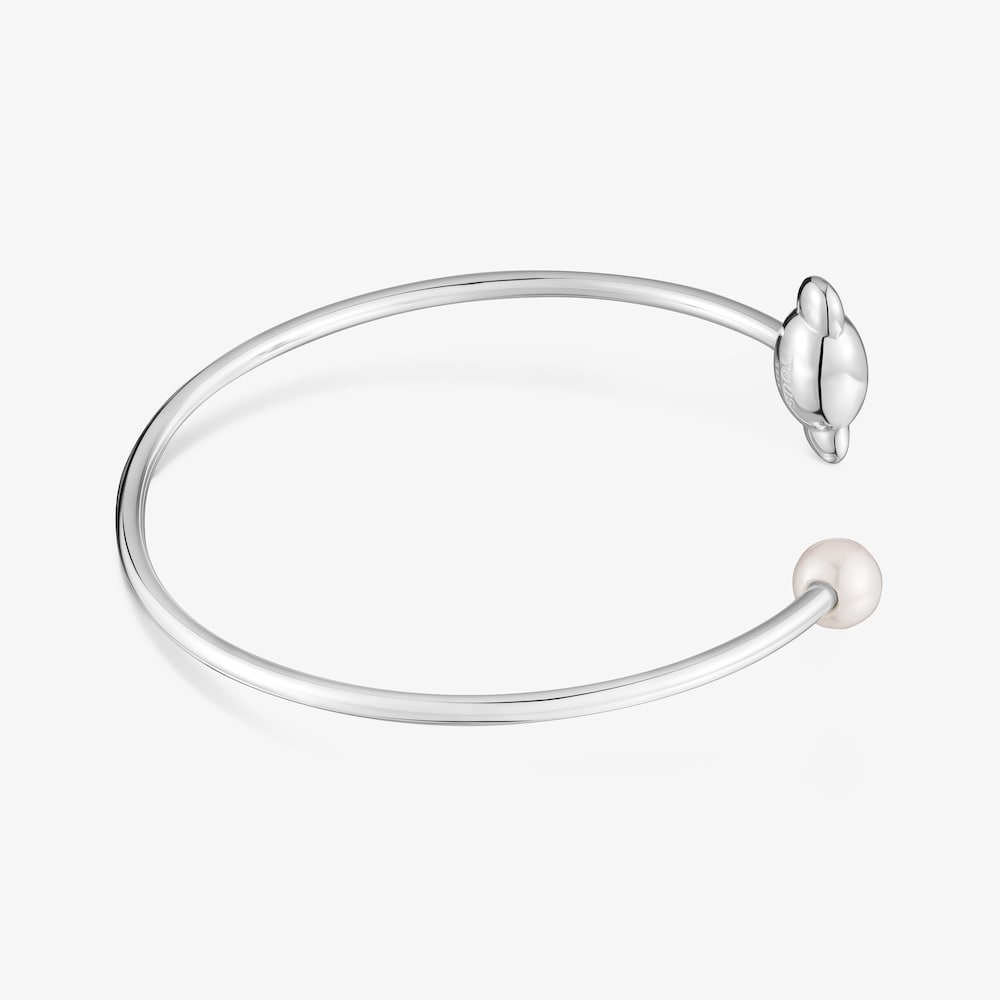 Bra&ccedil;alet esclava de plata i perla cultivada Head to TOUS 