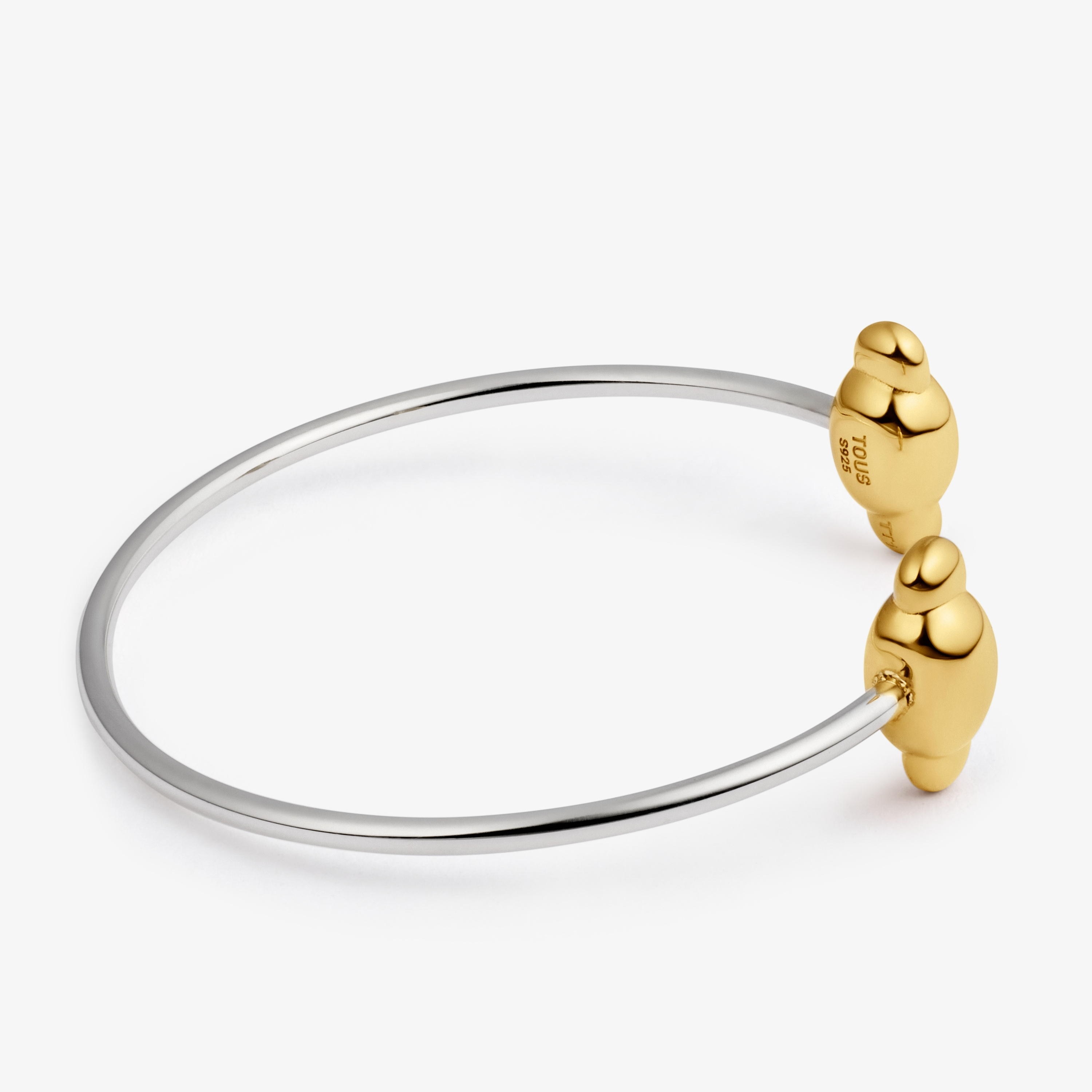 Two-tone silver Bangle Head to TOUS 