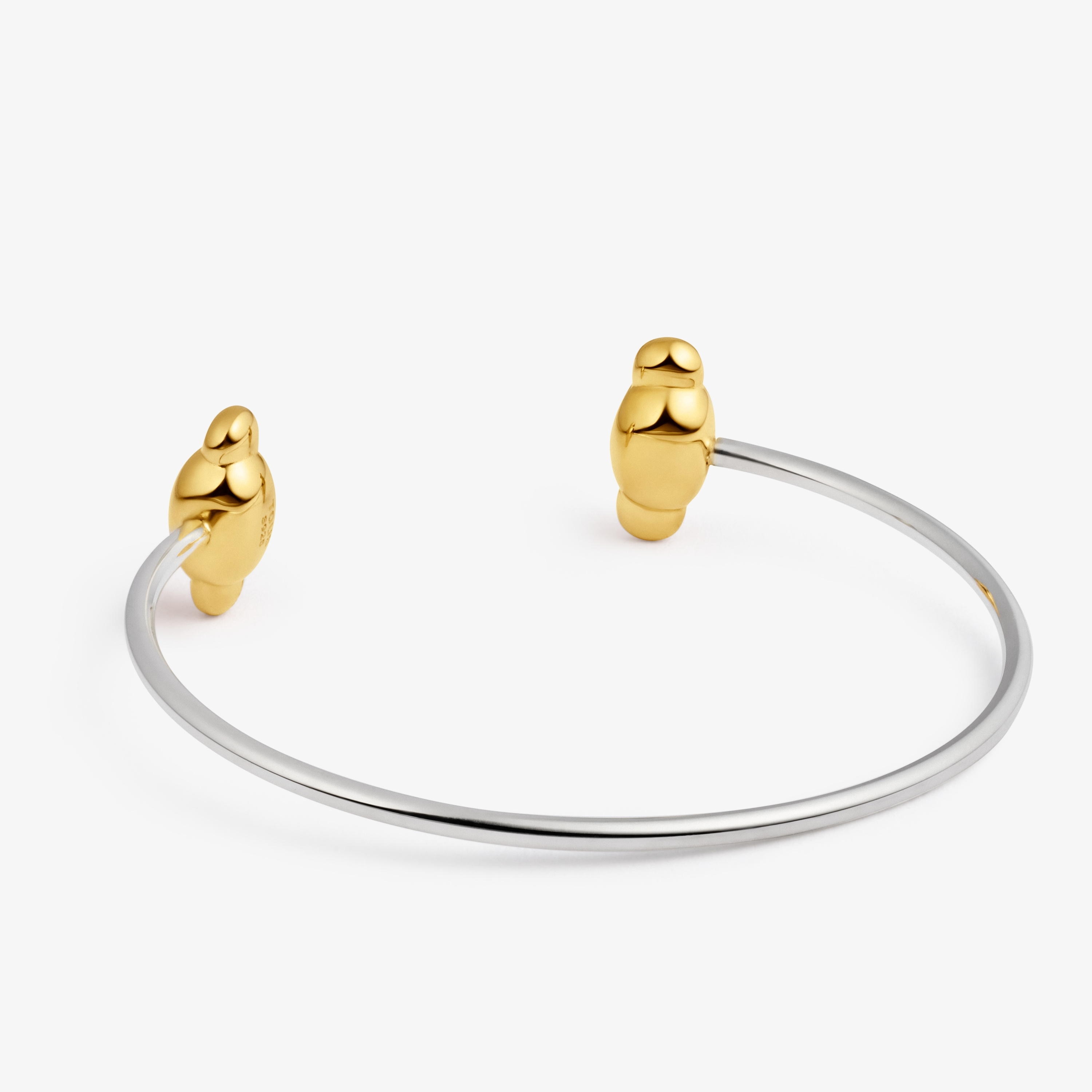 Two-tone silver Bangle Head to TOUS 
