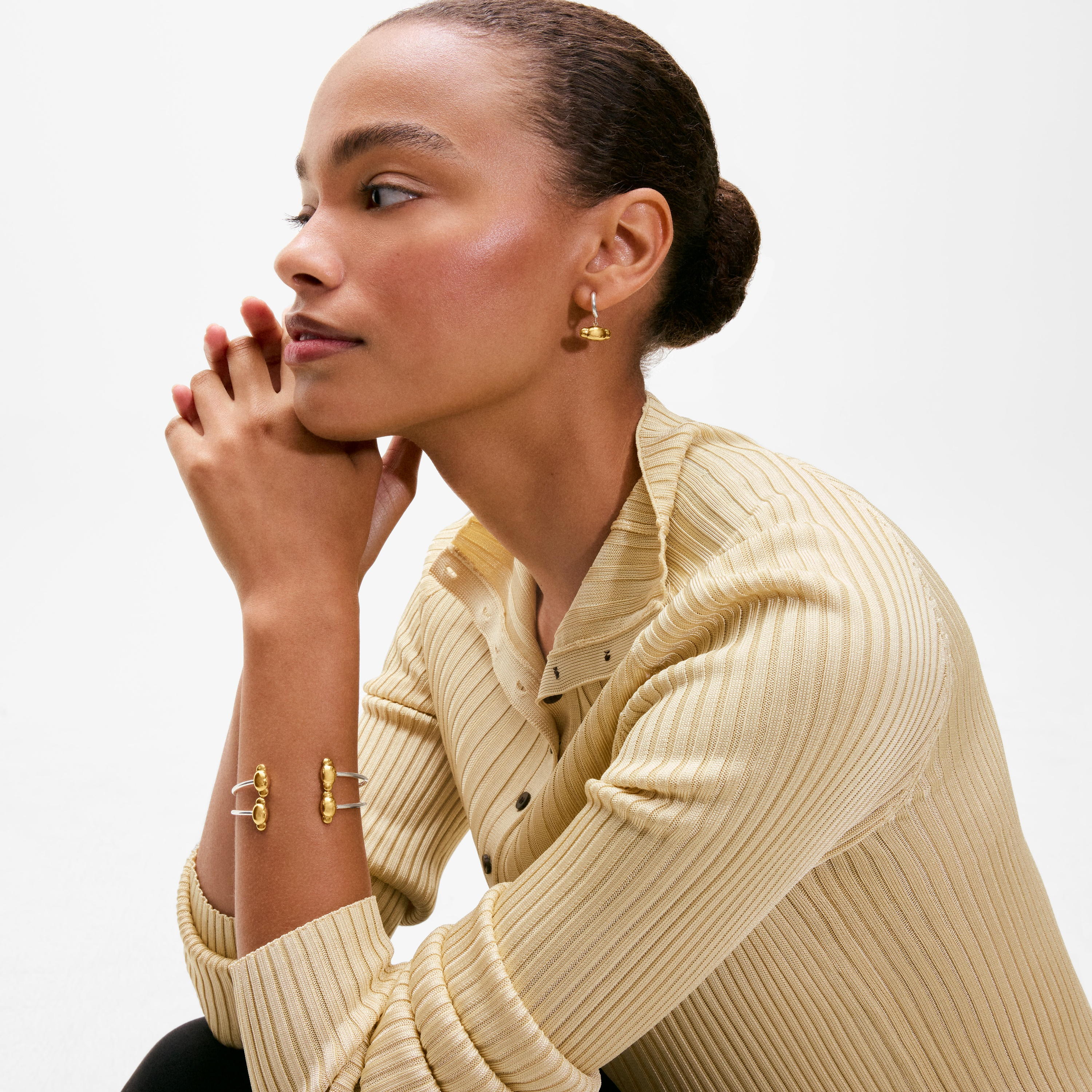 Two-tone silver Bangle Head to TOUS 