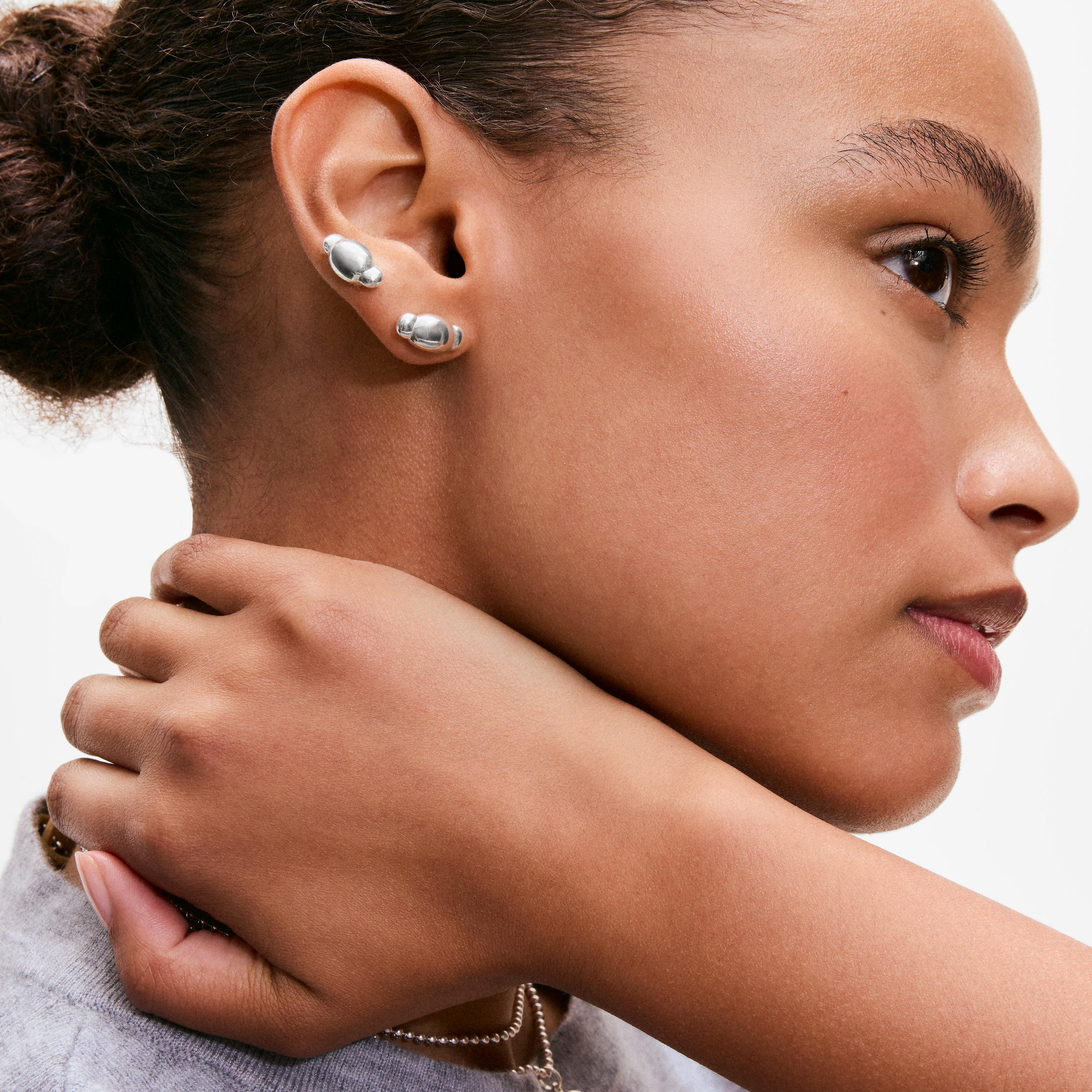 Silver Earrings Head to TOUS 