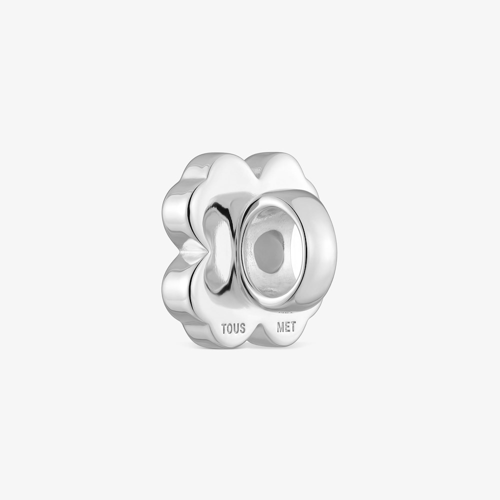 Charm quadrifoglio placcato argento con calcedonio TOUS Universe